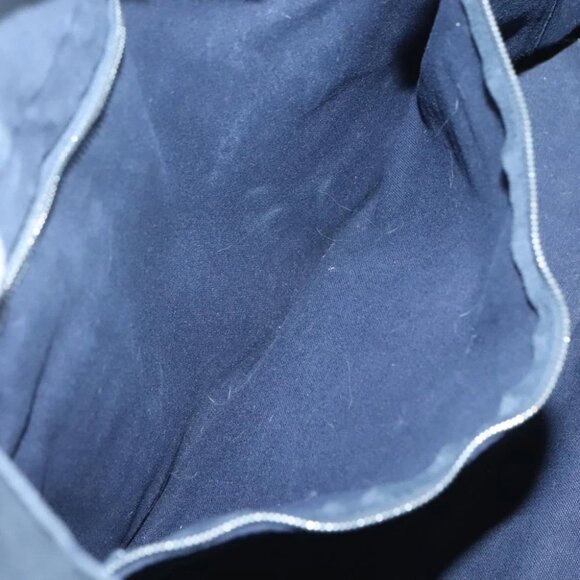 HERMES Fourre Tout GM Hand Bag Canvas Navy Silver Auth bs25688 - Picture 11 of 15